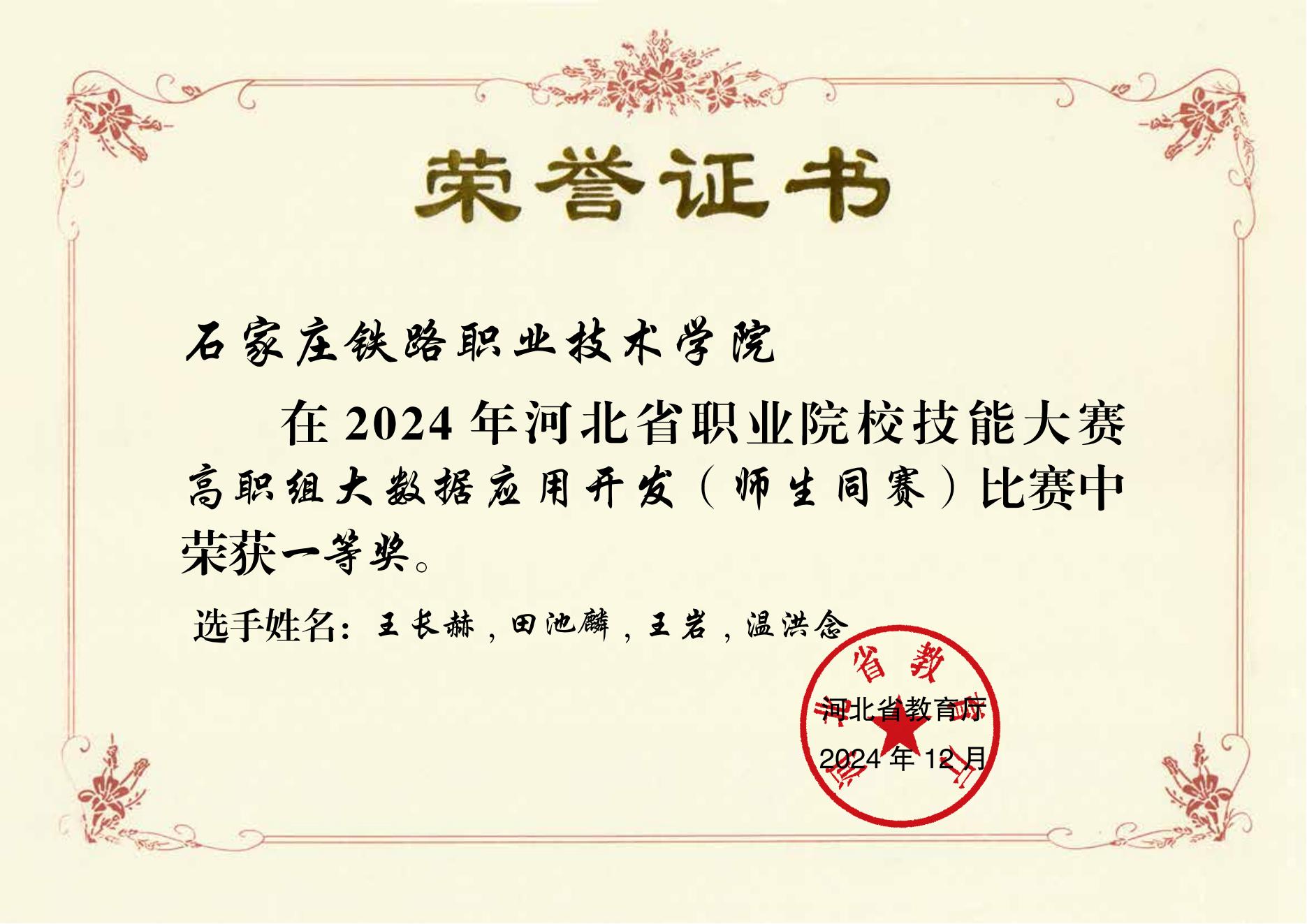 人工智能技術應用專業-大數據應用開發賽項獲得省賽一等獎.jpg